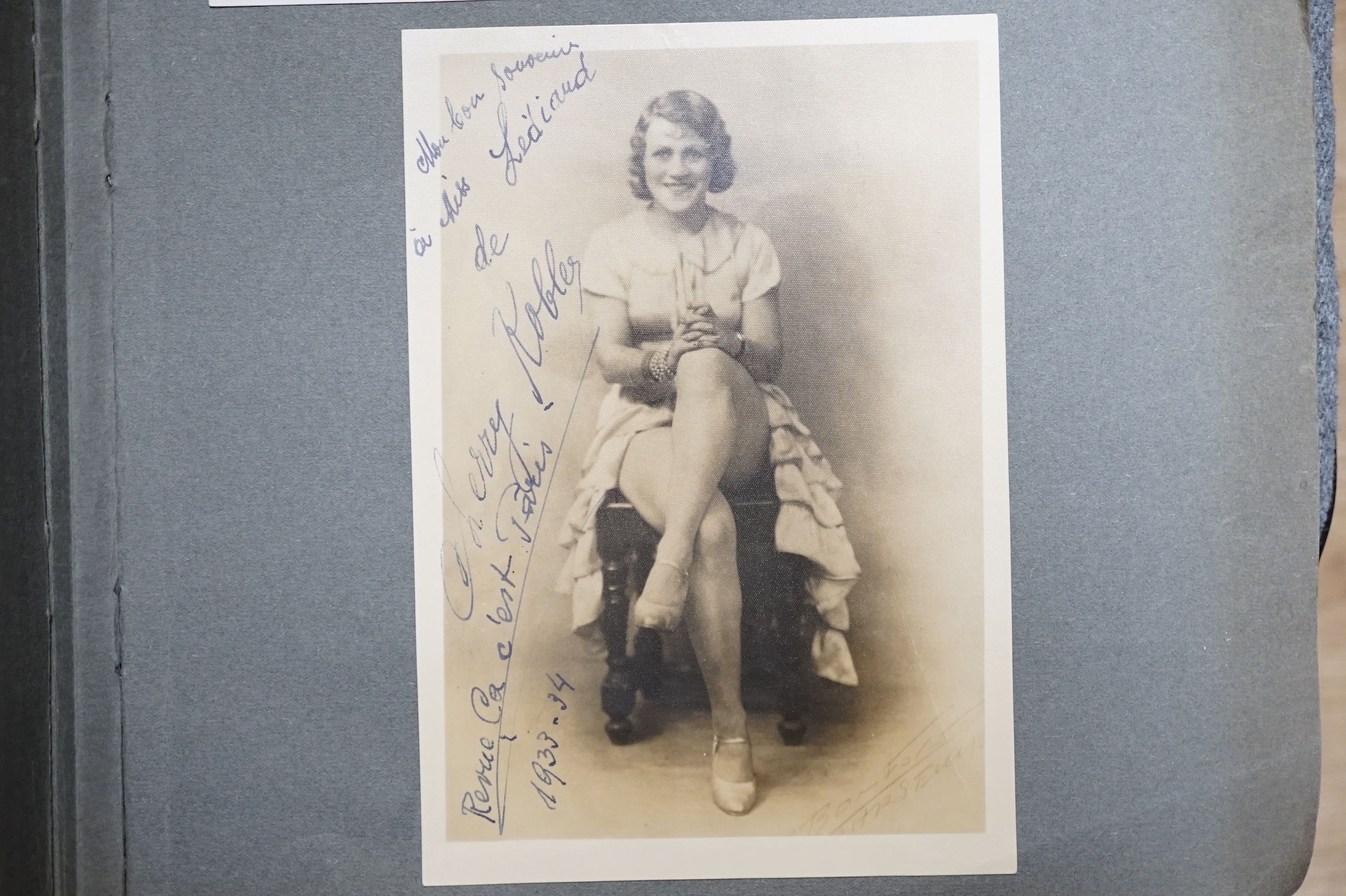 Three albums of autographed photographs of stage and musical stars of the 1920s and 1930s